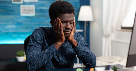 man suffering analysis paralysis