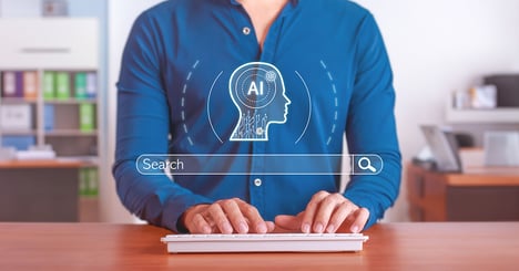 man browsing on ai