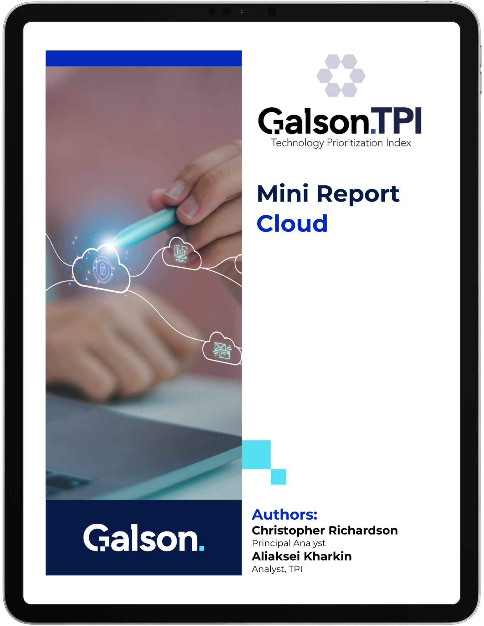 Cloud TPI Report tablet mockup Cloud TPI Report tablet mockup