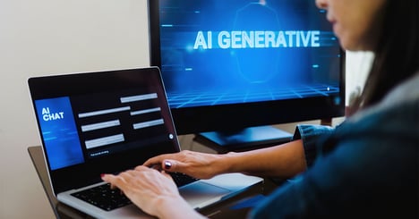 woman reviewing ai powered incident response strategy on a computer