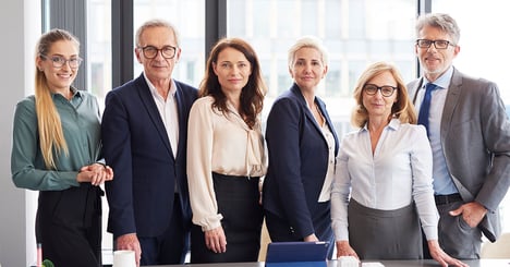 portrait of business people in conference room